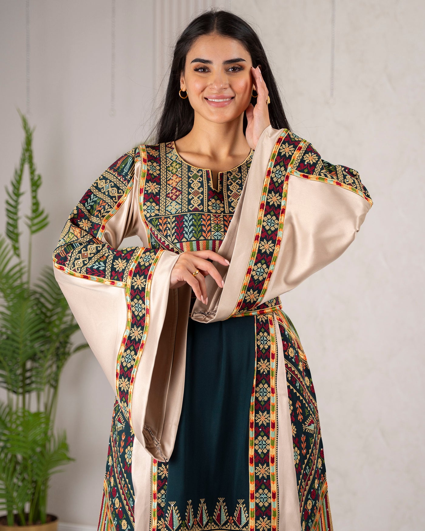 Crystal Of Ramallah 2 - High Quality Traditional Embroidered Palestinian Thobe