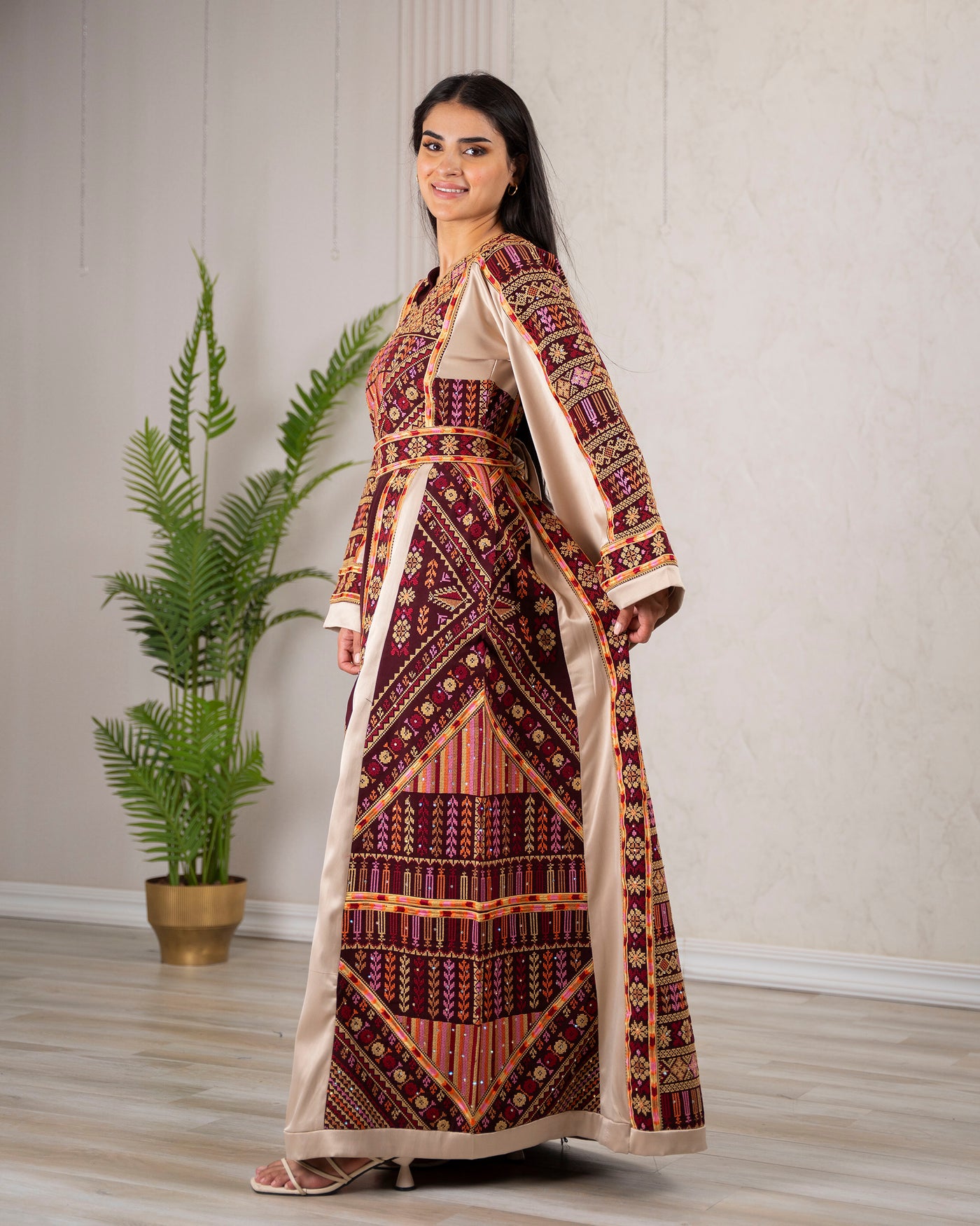 Crystal Of Ramallah 2 - High Quality Traditional Embroidered Palestinian Thobe