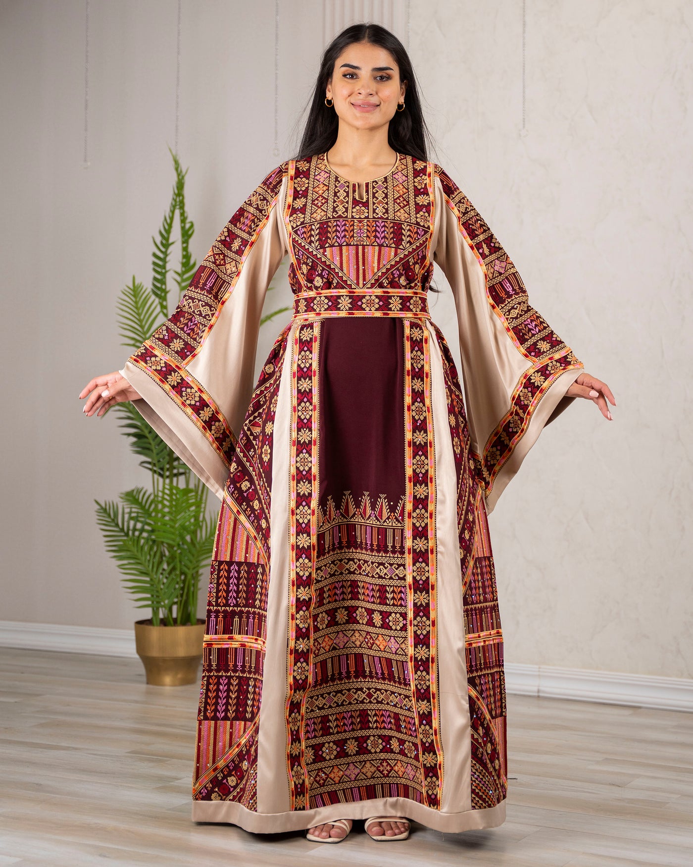 Crystal Of Ramallah 2 - High Quality Traditional Embroidered Palestinian Thobe