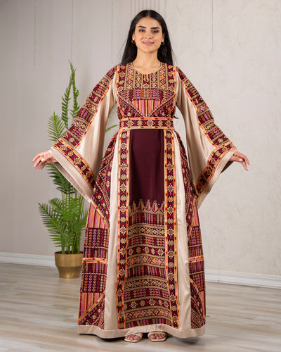 Crystal Of Ramallah 2 - High Quality Traditional Embroidered Palestinian Thobe