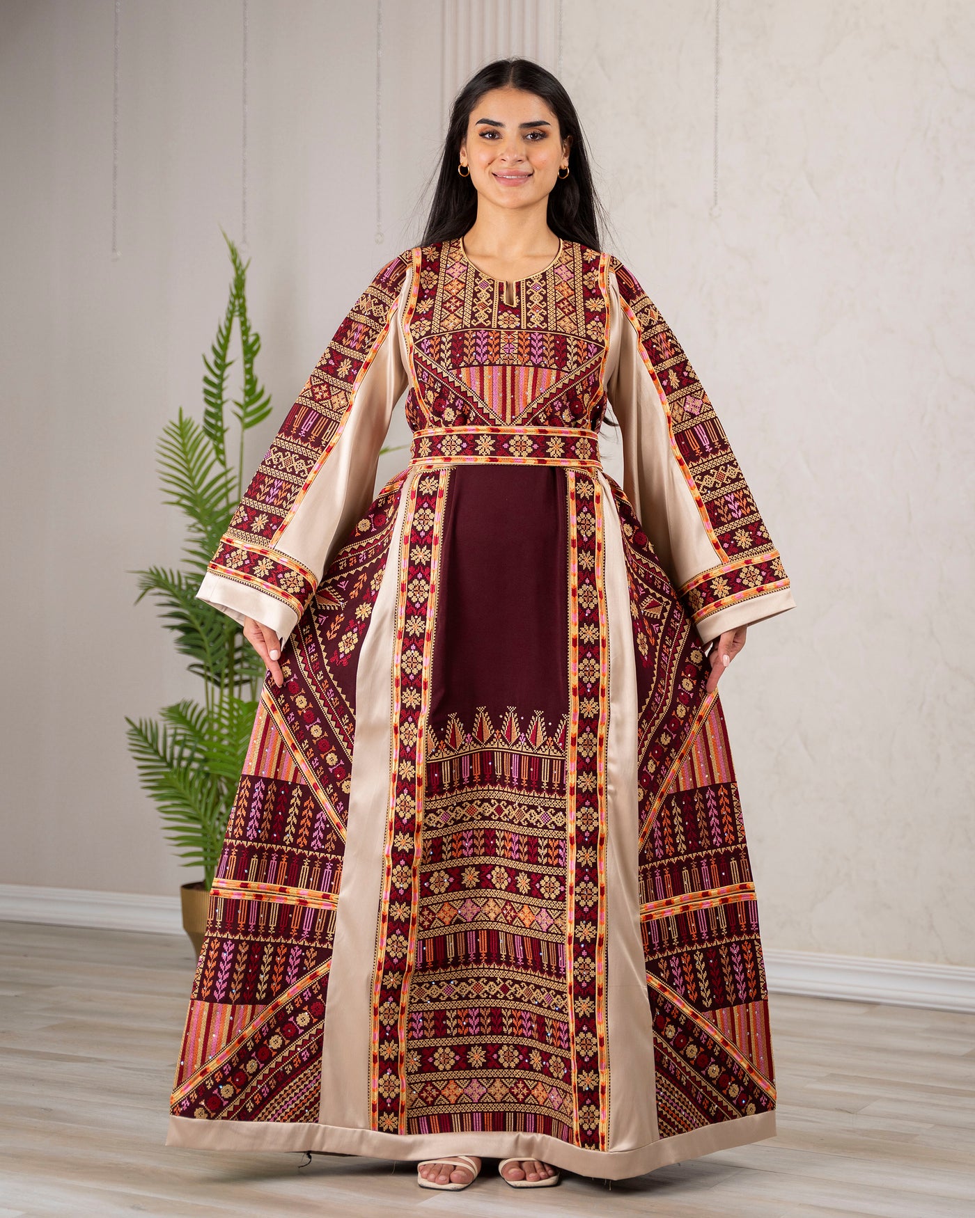 Crystal Of Ramallah 2 - High Quality Traditional Embroidered Palestinian Thobe