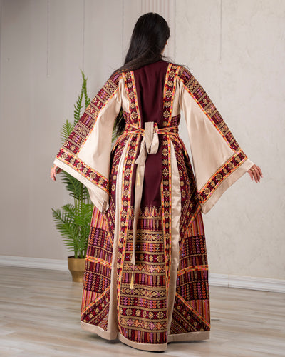 Crystal Of Ramallah 2 - High Quality Traditional Embroidered Palestinian Thobe