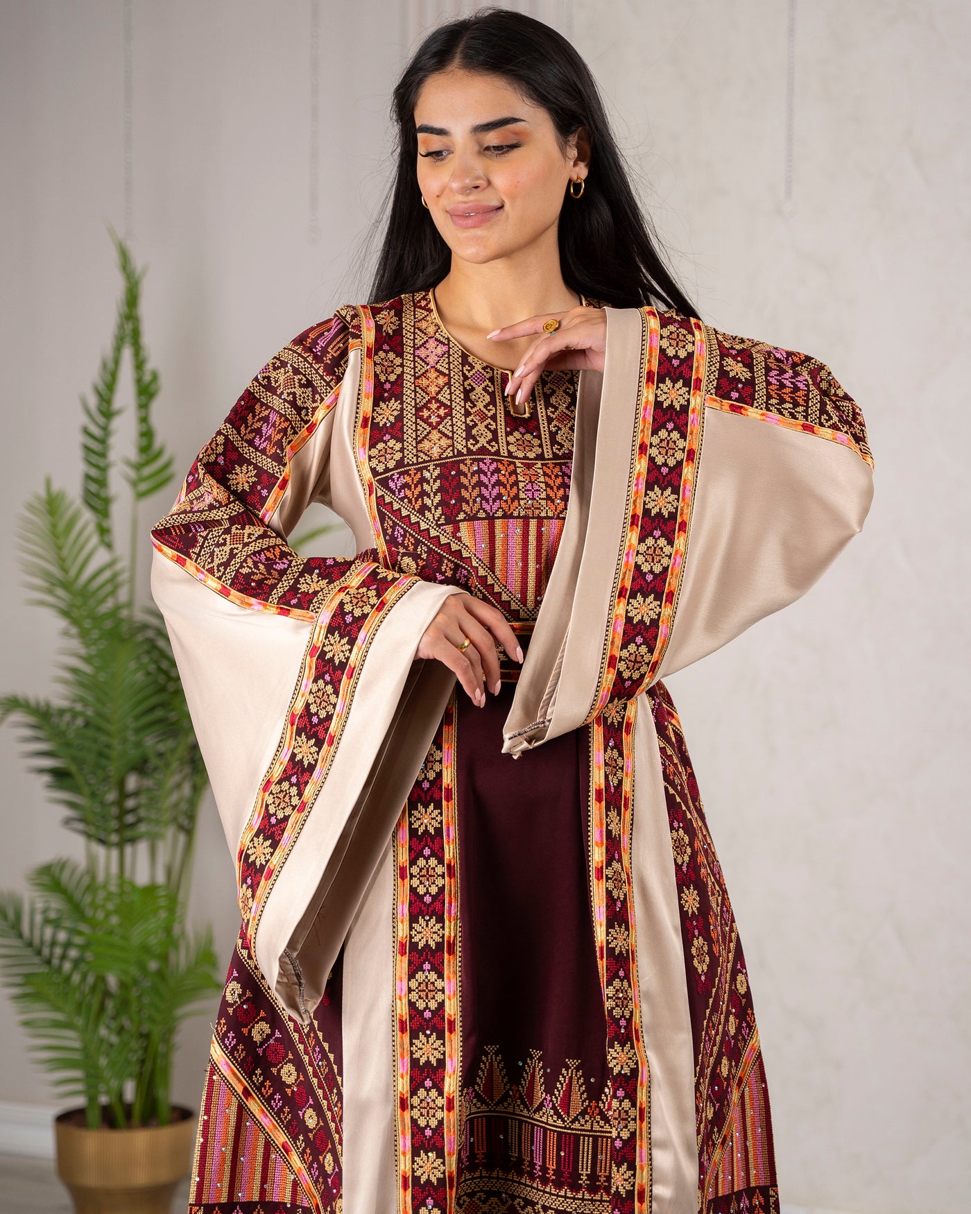 Crystal Of Ramallah 2 - High Quality Traditional Embroidered Palestinian Thobe