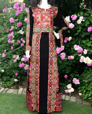 Jenin Nostalgia - Traditional Embroidered Palestinian style Thobe - JPK Traditions