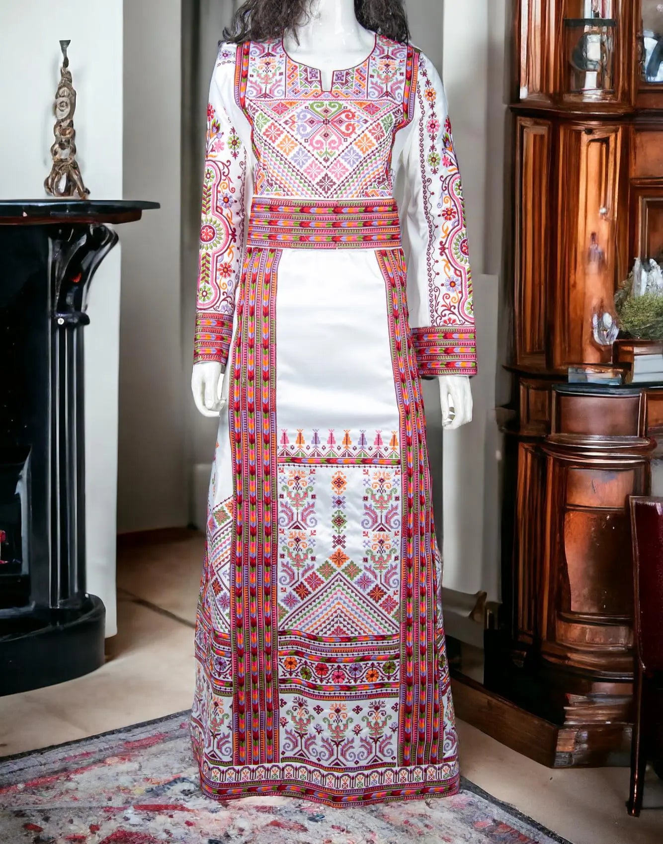 Tulkarem Beauty - High Quality Embroidered Palestinian Style Thobe - JPK Traditions