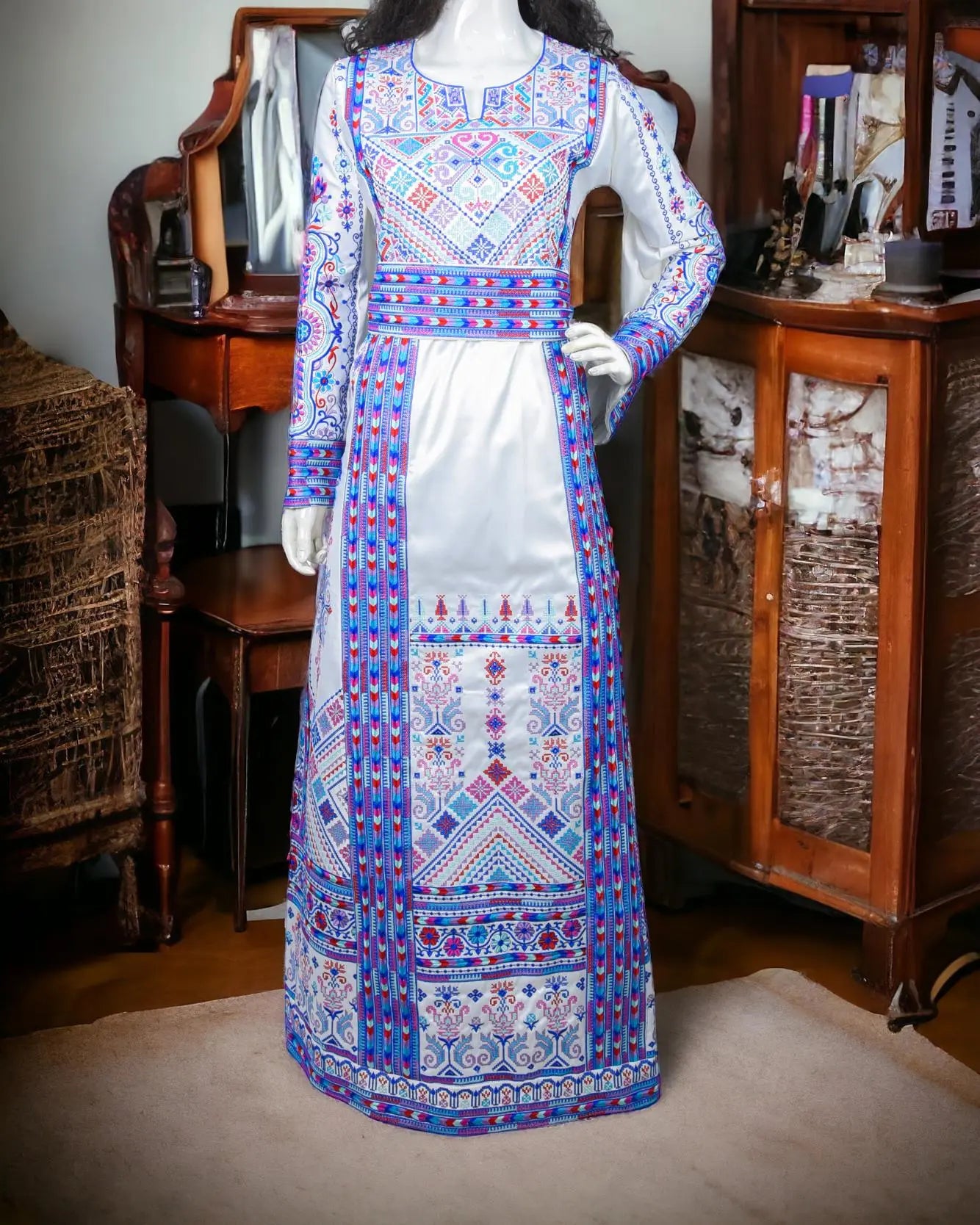 Tulkarem Beauty - High Quality Embroidered Palestinian Style Thobe - JPK Traditions