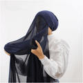 Chiffon Hijab With Cap2 - Hijab Package of 5 (pick Any 5 Colors) et