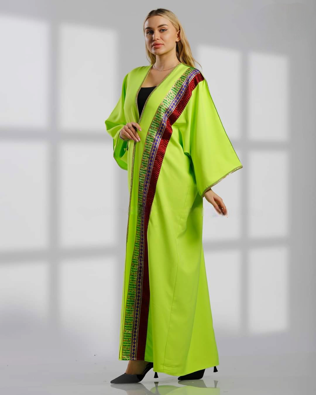 Ramadan Bisht -  Embroidered Palestinian style Bisht/Abaya