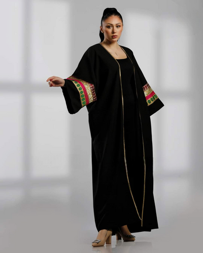 Ramadan Elegance -  Embroidered Palestinian style Abaya