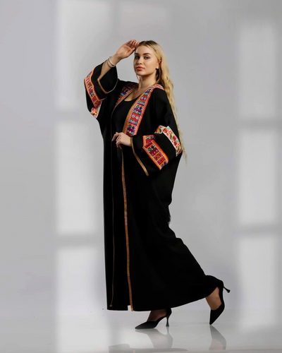 Ramadan Beauty -  Embroidered Palestinian style Abaya