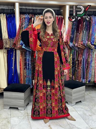 Queen of Tatreez - Very High Quality Traditional Embroidered Palestinian style Thobe