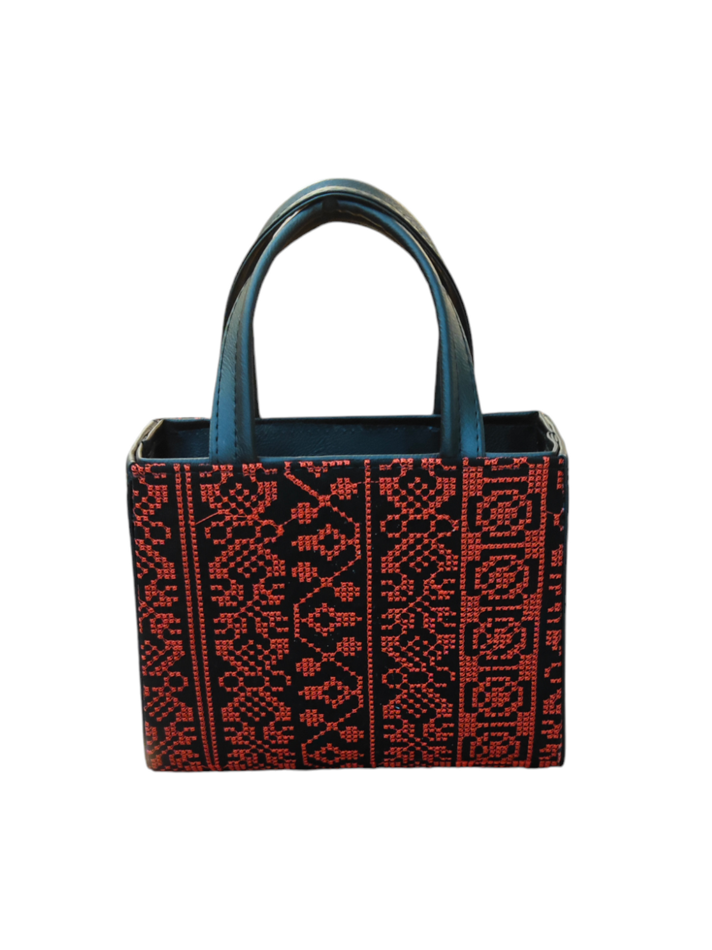 Modern Small Red Embroidered Palestinian Purse