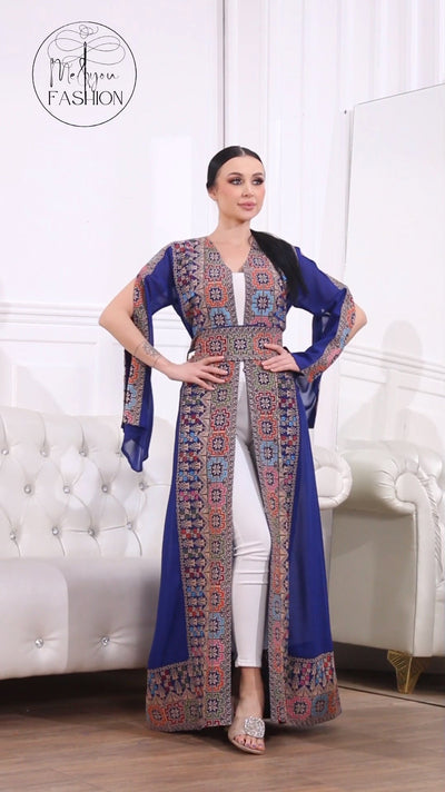 Nablus Heritage - Traditional Embroidered Palestinian style Kaftan