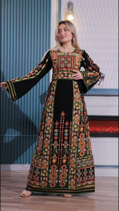 Royalty Of Yafa Thobe - High Quality Embroidered Palestinian Thobe for women