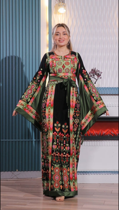 Blooms Of Akka - High Quality Embroidered Palestinian style Thobe