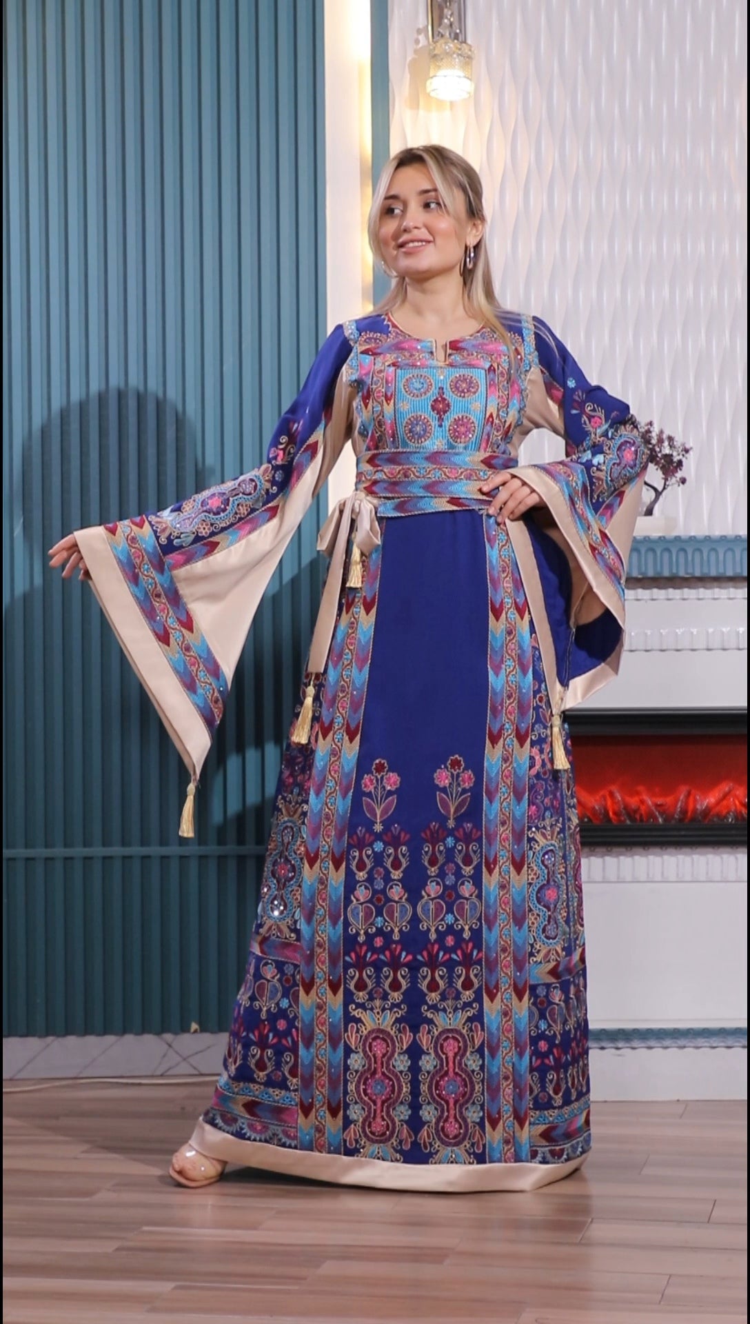 Blooms Of Akka - High Quality Embroidered Palestinian style Thobe