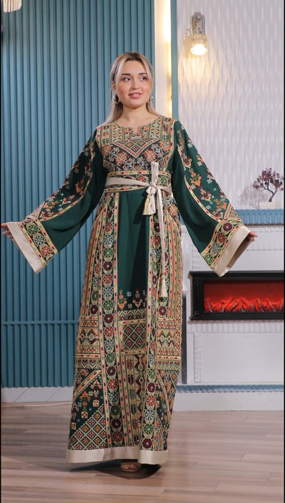 Treasure Of Tulkarem - High Quality Embroidered Palestinian Kaftan/Thobe