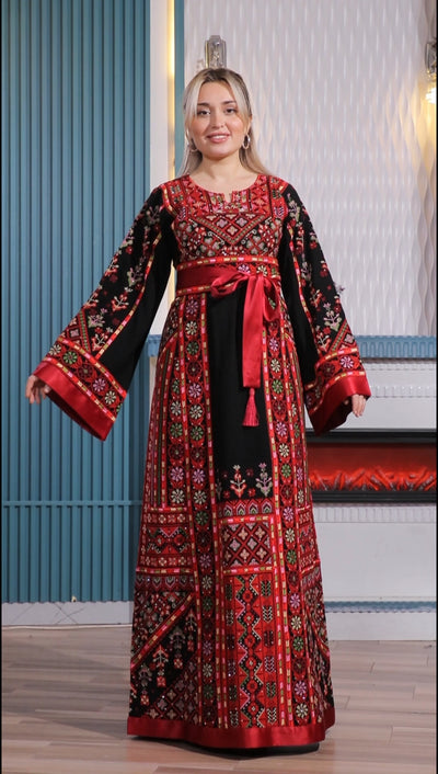 Treasure Of Tulkarem - High Quality Embroidered Palestinian Kaftan/Thobe