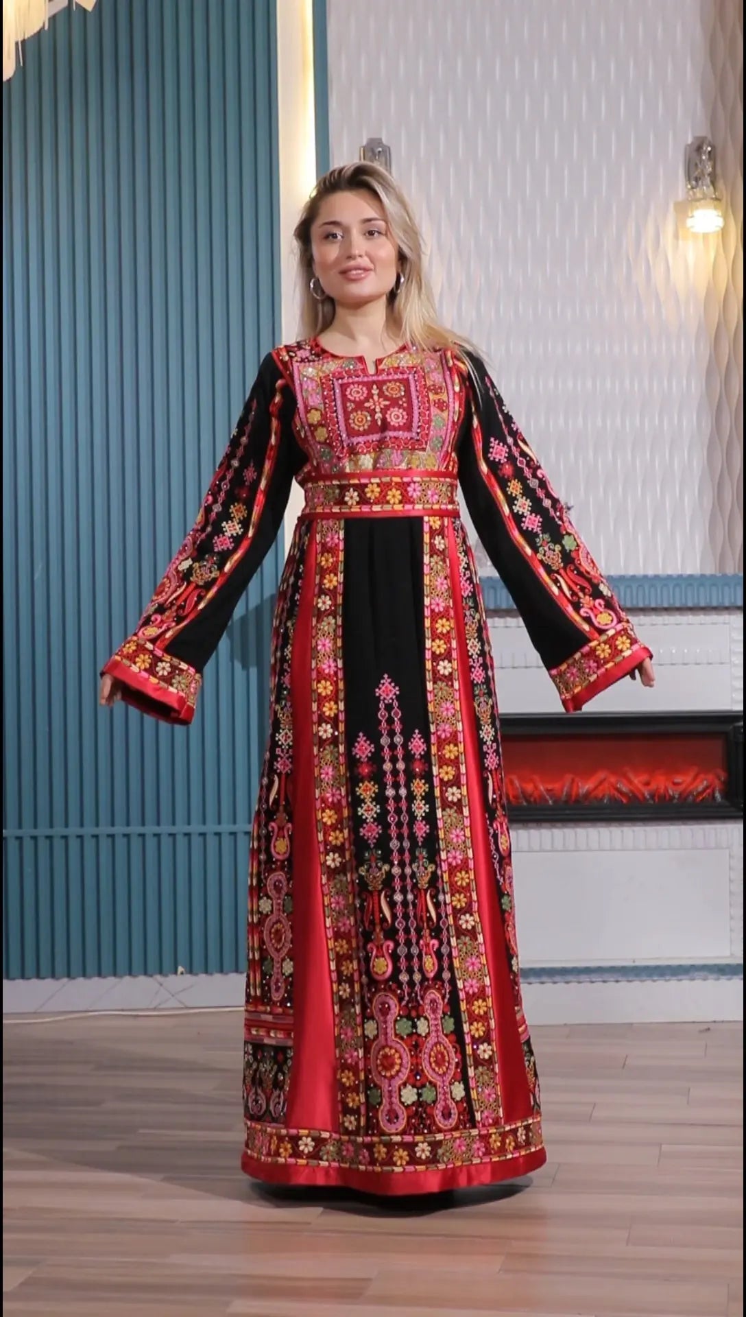 Royalty Of Yafa Thobe - High Quality Embroidered Palestinian Thobe for women - JPK Traditions