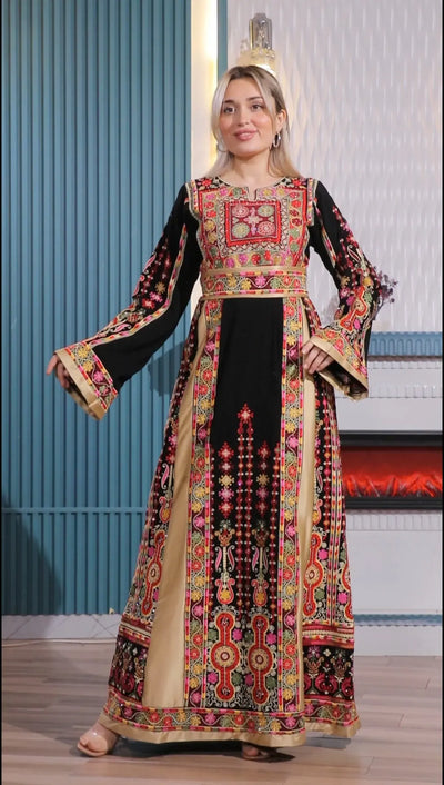 Royalty Of Yafa Thobe - High Quality Embroidered Palestinian Thobe for women - JPK Traditions