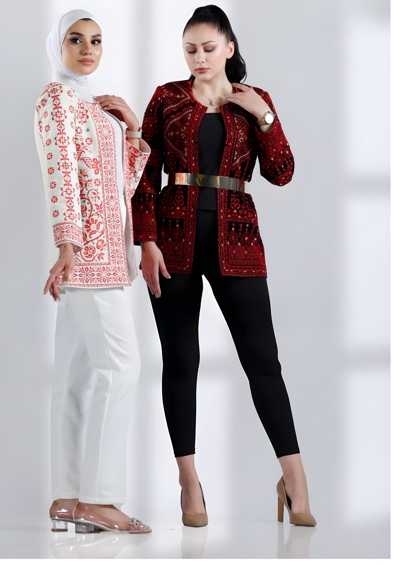 Embroidered Jacket With Collar - Palestinian / Jordanian style
