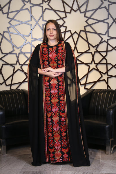 Embroidered Butterfly - Traditional Embroidered Palestinian Thobe/Dress