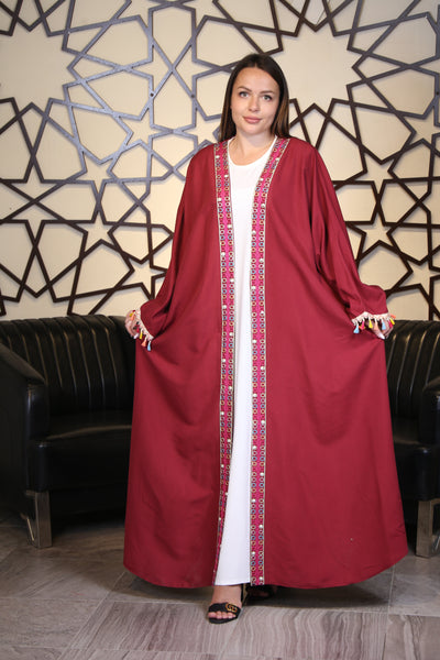 Free Size Embroidered Elegant Abaya- Palestinian style Abaya