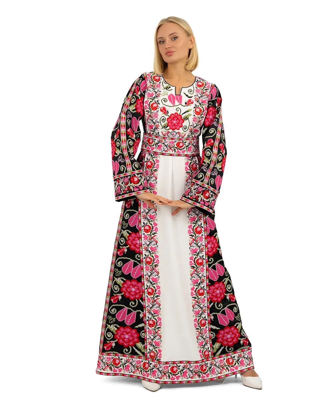 Roses Of Gaza - High Quality Embroidered Palestinian style Thobe/Dress ...