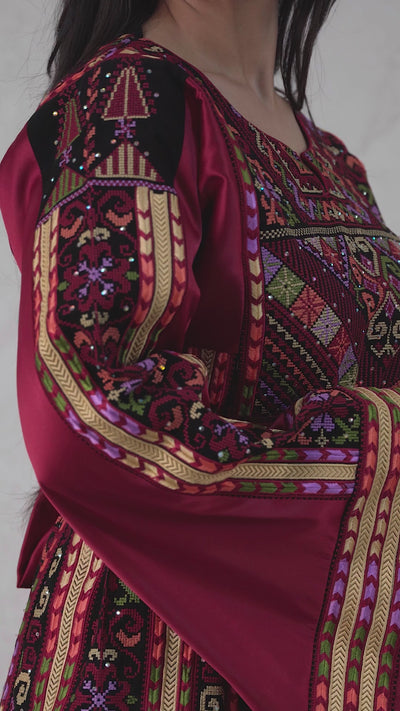 Crystal Of Jerusalem - High Quality Traditional Embroidered Palestinian Thobe
