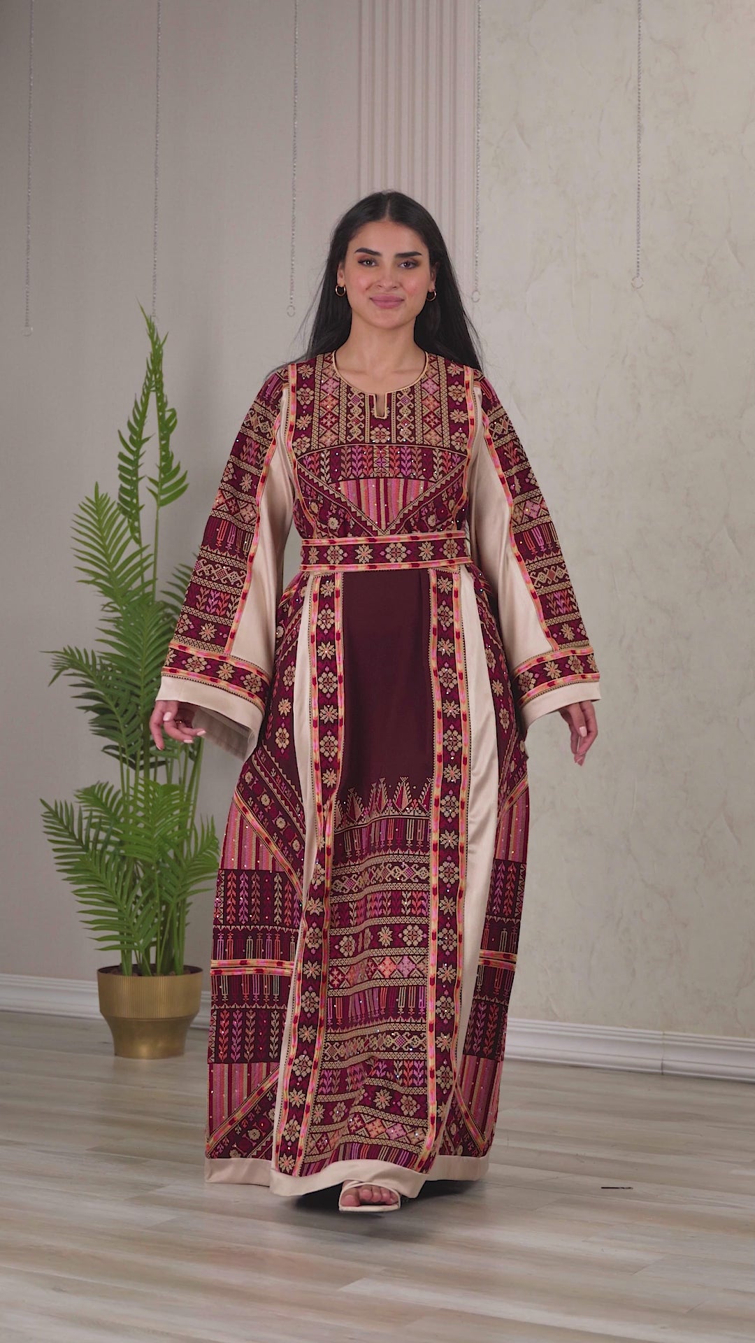 Crystal Of Ramallah 2 - High Quality Traditional Embroidered Palestinian Thobe