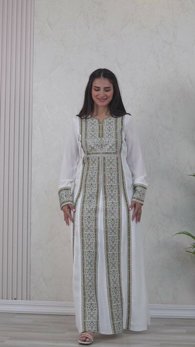 Crystal Of Beit Jala 2 - High Quality Traditional Embroidered Palestinian Thobe