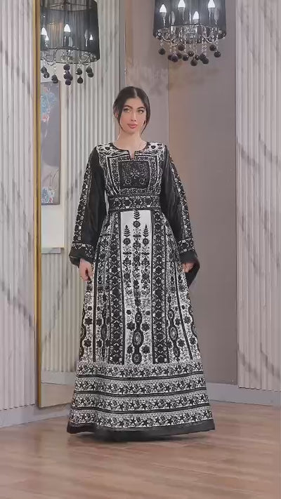 Blooms Of Ramallah - High Quality Embroidered Palestinian style Thobe