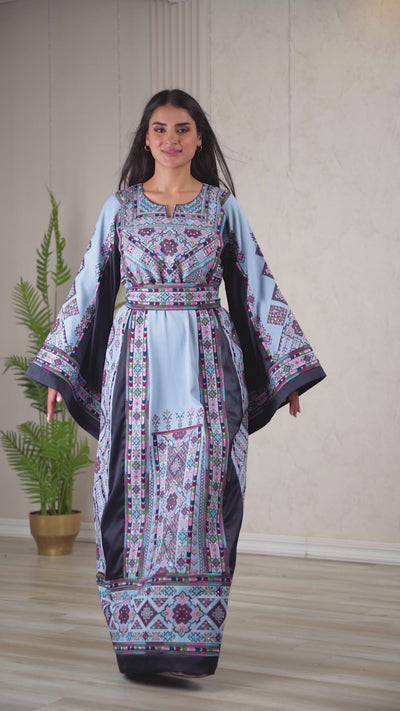Crystal Of Hebron 2 - High Quality Traditional Embroidered Palestinian Thobe