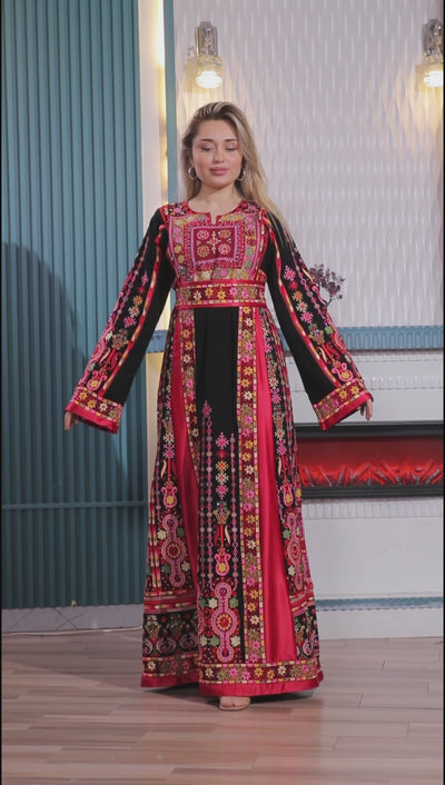 Royalty Of Yafa Thobe - High Quality Embroidered Palestinian Thobe for women