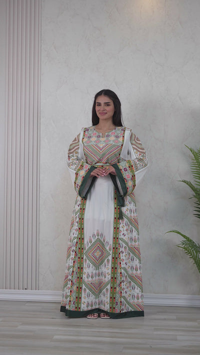 Crystal Of Nablus- High Quality Traditional Embroidered Palestinian Thobe