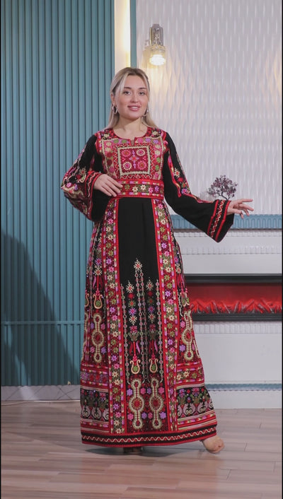 Royalty Of Yafa Thobe - High Quality Embroidered Palestinian Thobe for women