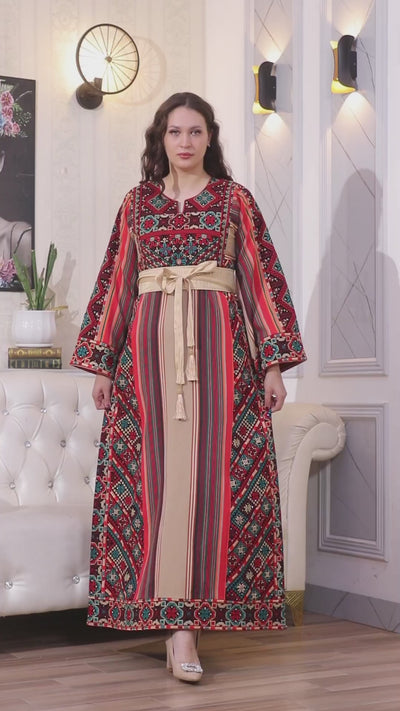 Stunning Majdalawi - High Quality Traditional Embroidered Palestinian style Thobe for women