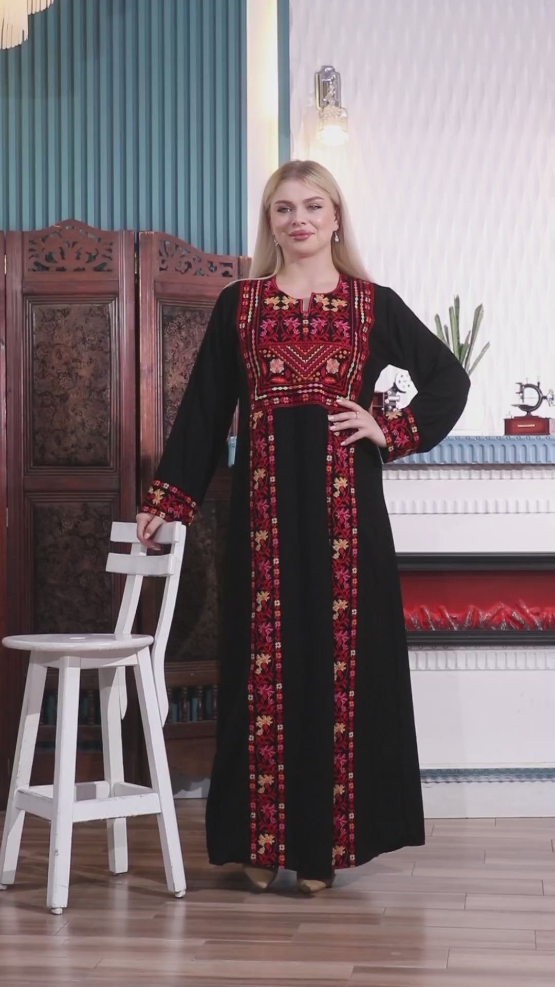 Royalty Of Tulkarem - High Quality Traditional Embroidered Palestinian style Thobe