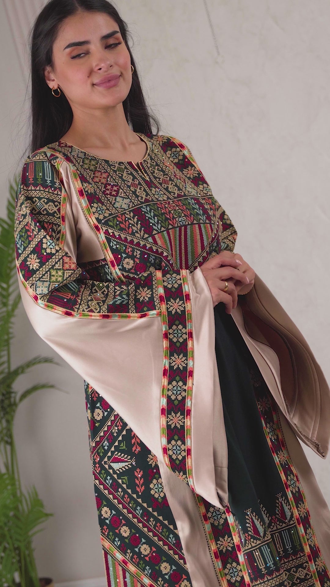 Crystal Of Ramallah 2 - High Quality Traditional Embroidered Palestinian Thobe