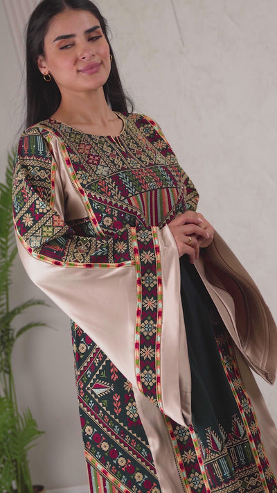 Crystal Of Ramallah 2 - High Quality Traditional Embroidered Palestinian Thobe