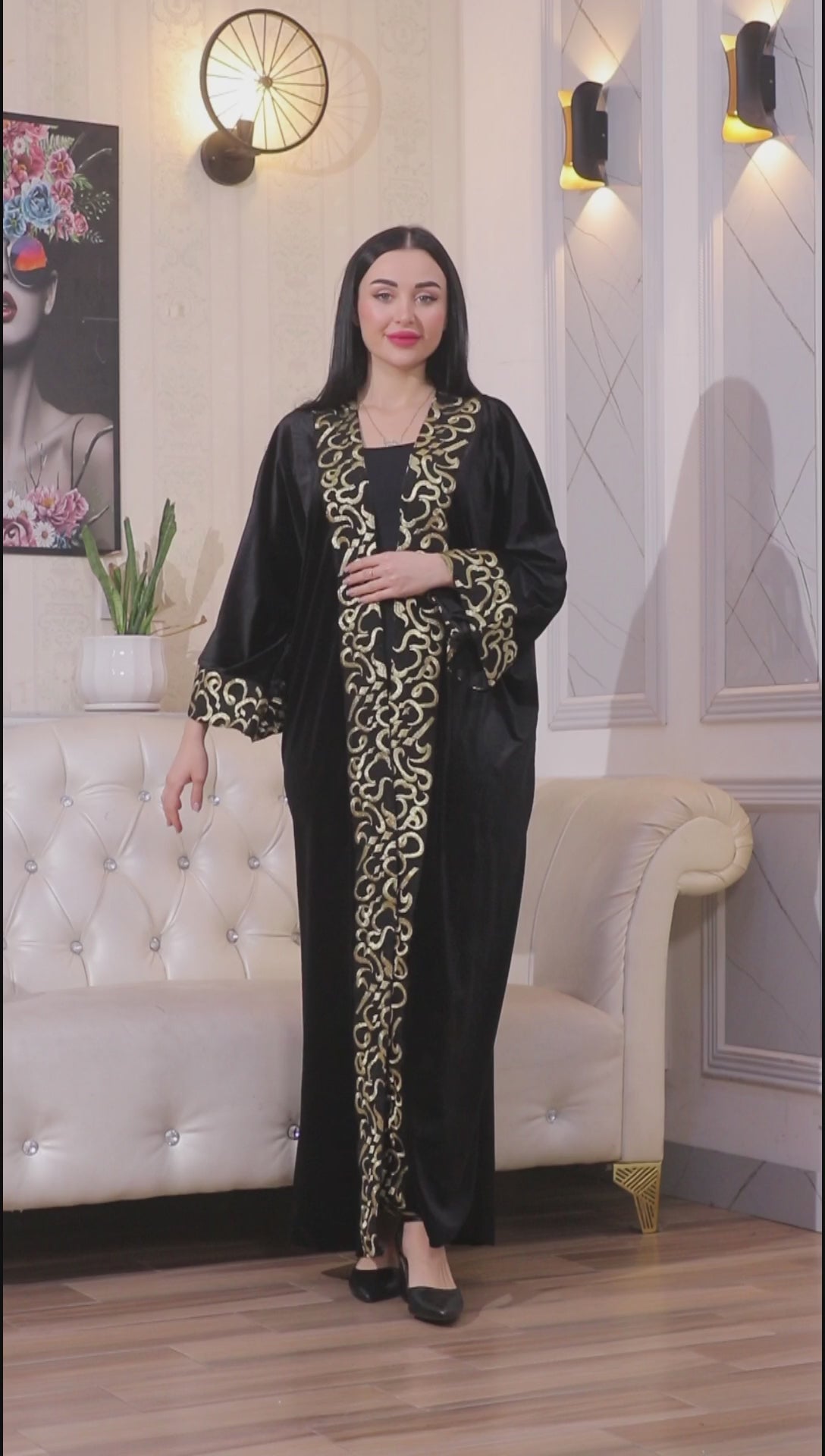 Bisht Al Arab 2- Embroidered Palestinian style Bisht/Abaya