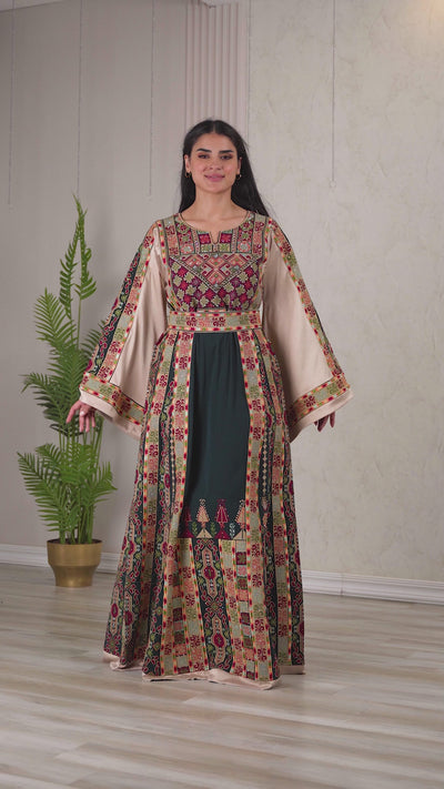 Crystal Of Bethlehem 2 - High Quality Traditional Embroidered Palestinian Thobe