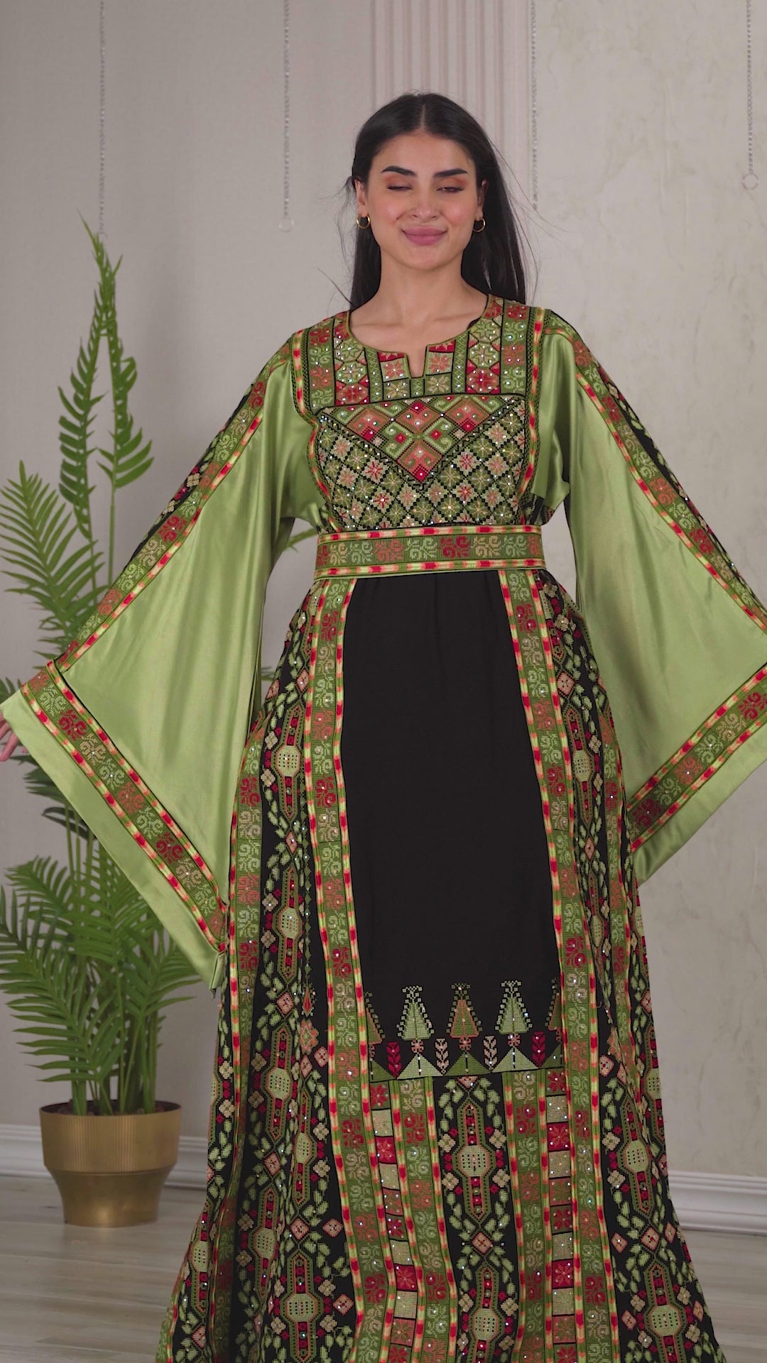 Crystal Of Bethlehem - High Quality Traditional Embroidered Palestinian Thobe