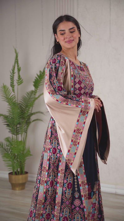 Crystal Of Bethlehem 2 - High Quality Traditional Embroidered Palestinian Thobe