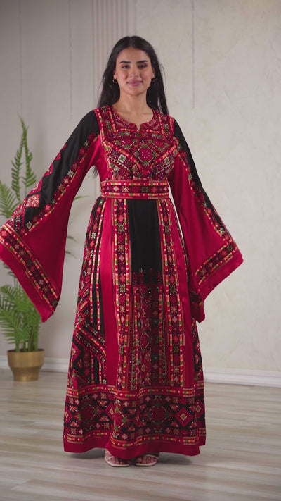 Crystal Of Hebron 2 - High Quality Traditional Embroidered Palestinian Thobe