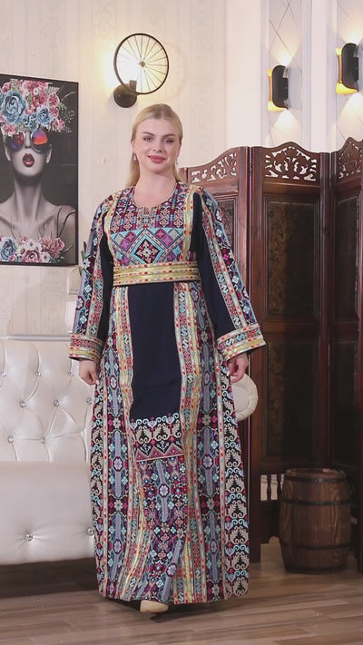 Royalty Of Hebron - High Quality Traditional Embroidered Palestinian style Thobe